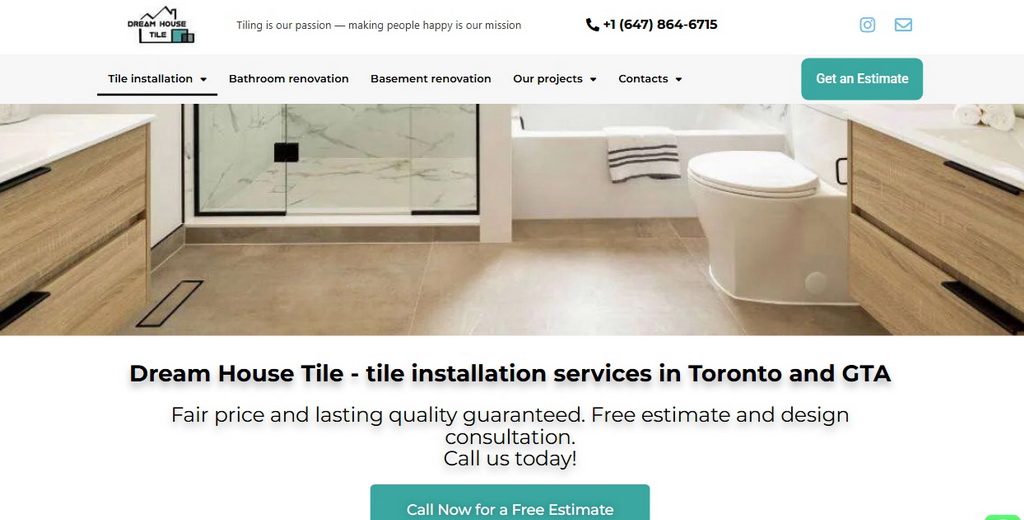 Просування сайту послуг по укладання плитки в Канаді